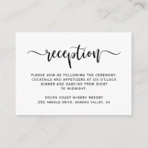 Elegante Script Moderno Recepción de boda Minimali
