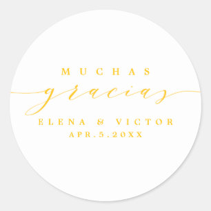 ELEGANTE SCRIPT MUCHAS GRACIAS   GRACIAS PEGATINA