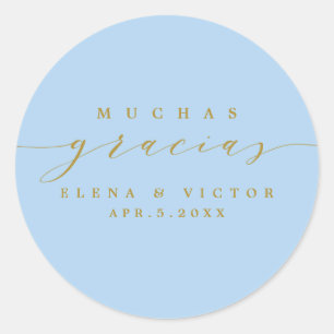 ELEGANTE SCRIPT MUCHAS GRACIAS GRACIAS PEGATINA
