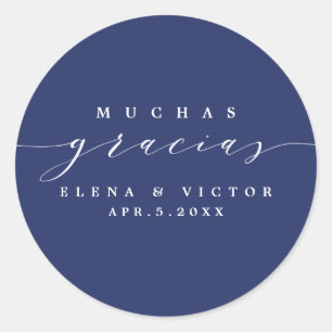 ELEGANTE SCRIPT MUCHAS GRACIAS GRACIAS PEGATINA