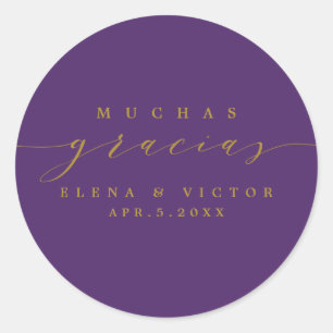 ELEGANTE SCRIPT MUCHAS GRACIAS GRACIAS PEGATINA