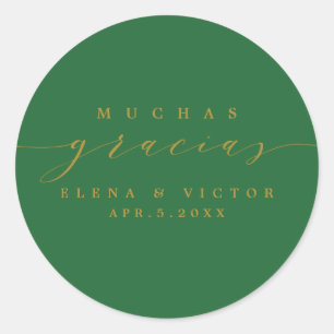 ELEGANTE SCRIPT MUCHAS GRACIAS   GRACIAS PEGATINA