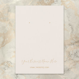 Elegante Script Pale Champagne Earring Card