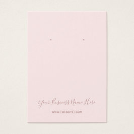 Elegante Script Rubor Tarjeta de ganancia rosa