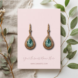 Elegante Script Rubor Tarjeta de ganancia rosa