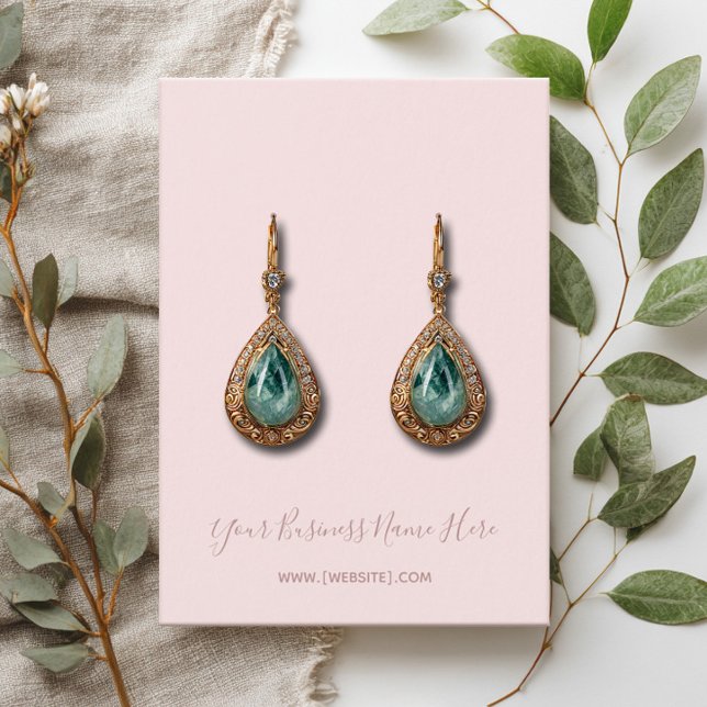 Elegante Script Rubor Tarjeta de ganancia rosa (Subido por el creador)