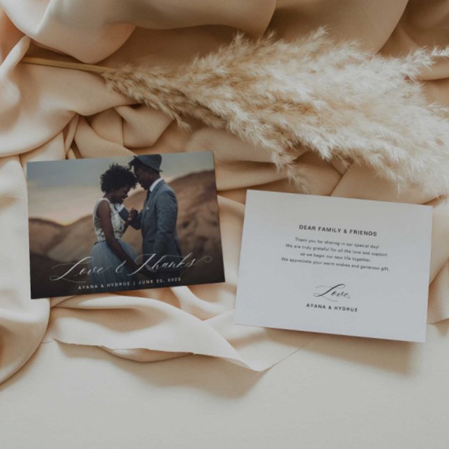 Elegante Script Tarjeta de agradecimiento plana (Subido por el creador)