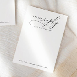 Elegante Script Tarjeta de RSVP de respuesta edita