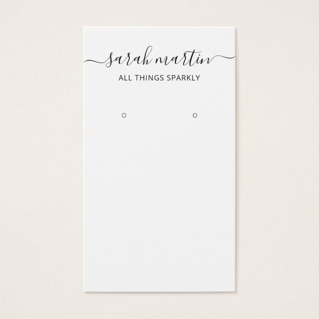 Elegante Script Tarjeta de soporte de ganancia en  (Frente)