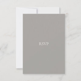 Elegante Script Tarjeta RSVP en blanco y gris