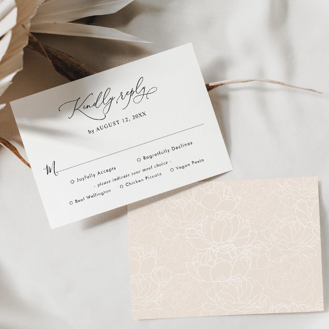 Elegante Script Wedding Rsvp con tarjeta de opcion (Subido por el creador)