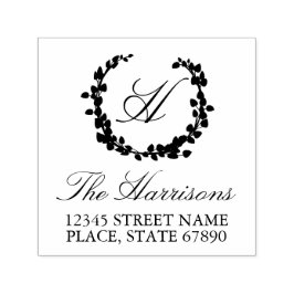 Elegante sello de autograbado de dirección de la f