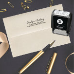 Elegante Sello de autotinta de dirección y nombre<br><div class="desc">Elegante Sello de autograbado de dirección y nombre personalizado.</div>