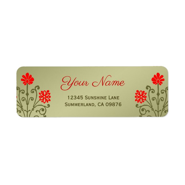 Elegante sello de Personalizado de oropos rojos ba (Frente)