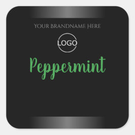 Elegante Sello de producto blanco negro logotipo d