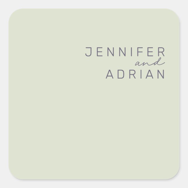 Elegante Sello para sobres beige minimalista moder (Anverso)