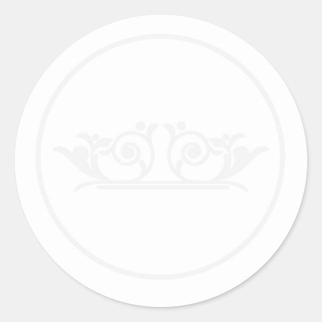 Elegante Sello para sobres Boda blanco/plateado (Anverso)