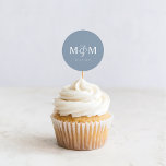 Elegante Sello para sobres Boda de Monograma Azul<br><div class="desc">Moderno Sello para sobres Boda de Monograma Azul Dusty.</div>