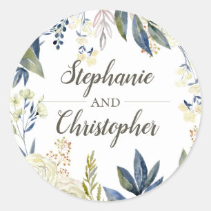 Elegante Sello para sobres de color azul acuático