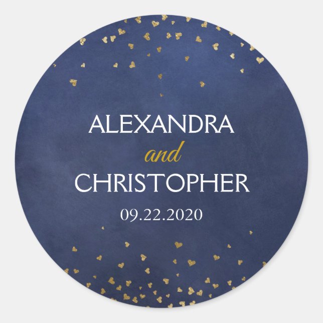 Elegante Sello para sobres de Confetti de Relieve  (Anverso)