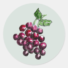 Elegante Sello para sobres de sabio de uva morado 