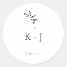 Elegante Sello para sobres mínimo de bodas