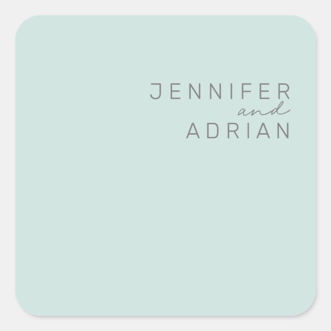 Elegante Sellos para sobres modernos mínimos de la (Anverso)