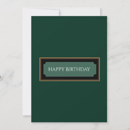 Elegante Selva Verde "Feliz cumpleaños, papá" Tarj