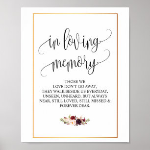 Elegante señal conmemorativa de funeral en memoria