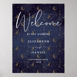 Elegante Señal de Bienvenida para Boda Mística Cel