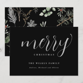 Elegante Sencilla Tarjeta de Navidades No Fotográf