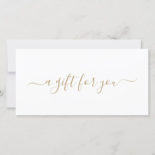 Elegante Sencillo Certificado de Regalo de Oro de 