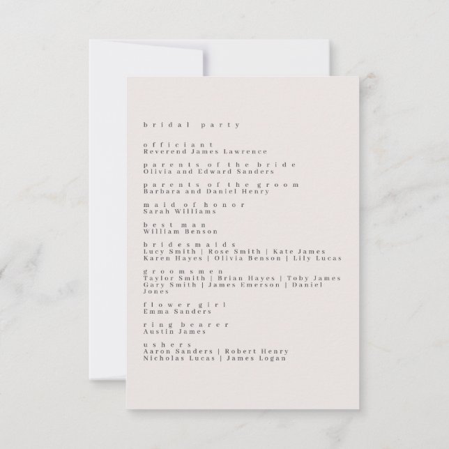 Elegante Sencillo Con Flores De Arte De Líneas Y B (Reverso)