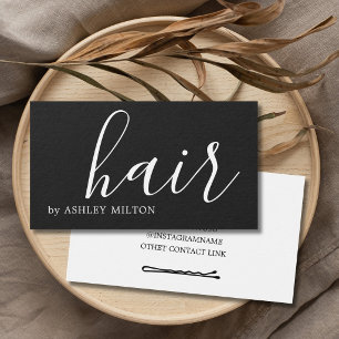 Elegante Sencillo Gris Oscuro Estilo Cabello