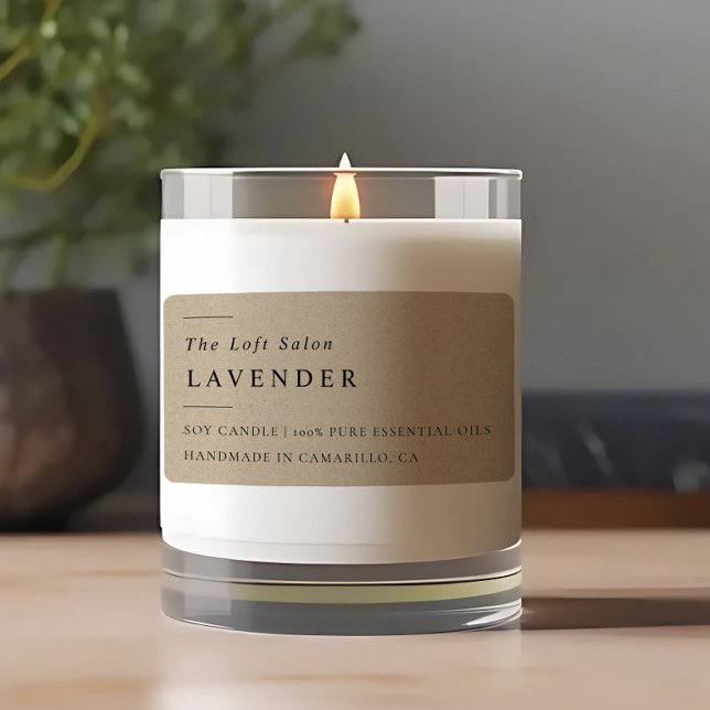 Elegante Sencillo Rústico Mínimo Etiqueta De Vela  (Subido por el creador)