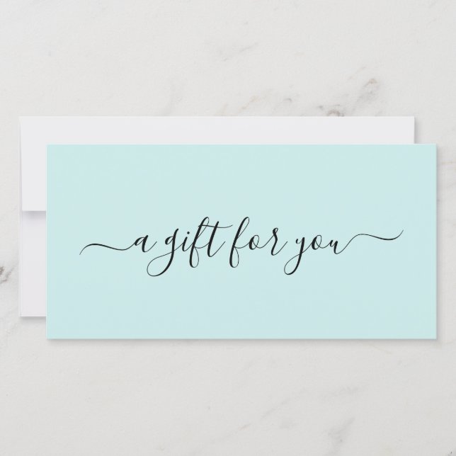 Elegante Sencillo Spa Verde azulado Certificado de (Anverso)