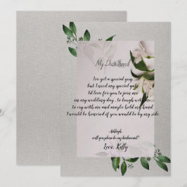 Elegante será mi invitación a la dama de honor