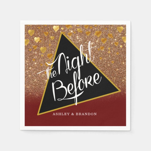 Elegante Servilleta Brillante La Noche Antes (Anverso)