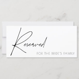 Elegante signo Boda reservado