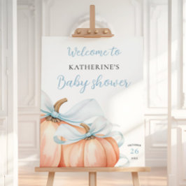 Elegante signo de bienvenida de Baby Shower de cal