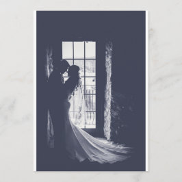 Elegante silueta de novia y novio por invitación