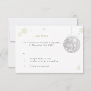 Elegante Silver Winter Wedter RSVP