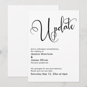 Elegante simple actualización de la tarjeta Boda p