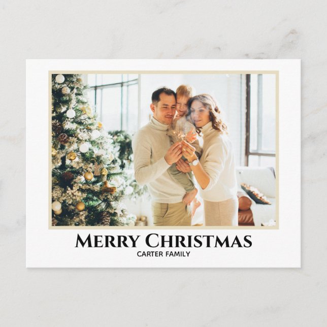 Elegante simple con postal de Navidades fronterizo (Anverso)