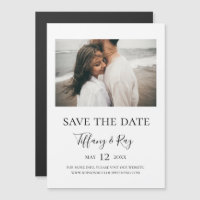 Elegante Simple Guardar La Invitación Magnética De