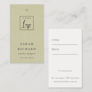 Elegante Simple Mínimo Kraft White Logo Etiqueta d