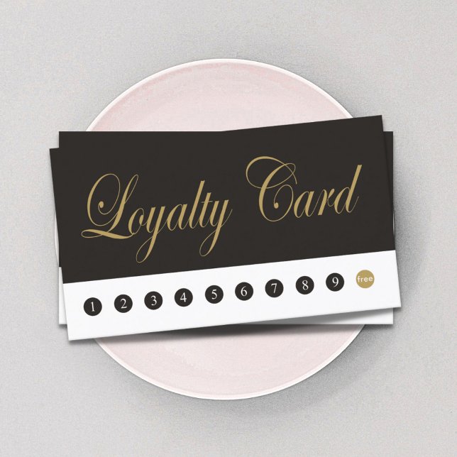 Elegante simple Moda Tarjeta de fidelidad de oro g (Subido por el creador)