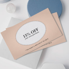 Elegante simple Rosa de descuento blanco cupón Bel