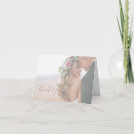 Elegante simple Rosa tarjeta de agradecimiento