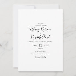 Elegante Simple Todo En Una Invitación De Boda